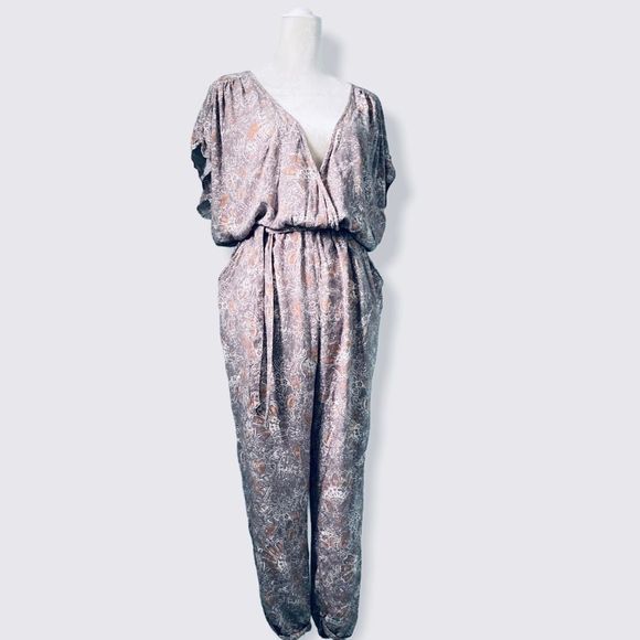 Free People Universal Surplice Floral Jumpsuit - Picture 4 of 8